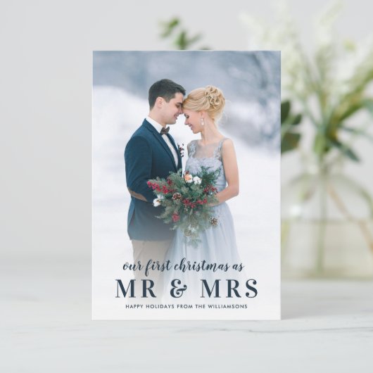 M. & Mme | Noël mariage faire-part (Debout devant)