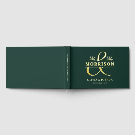 M. Mme Photo Emerald Green Mariage moderne Gold (Complet)