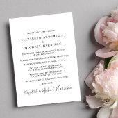 M. Mme Photo Mariage Réception Invitation