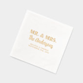 M. & Mme Photo Personnalisée Mariage élégant en or (Gauche)