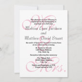 M. & Mme Pink - Invitation de mariage et réception (Devant)
