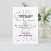 M. & Mme Purple Chevron - 3x5 Faire-part de mariag (Debout devant)