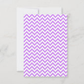 M. & Mme Purple Chevron - 3x5 Faire-part de mariag (Dos)