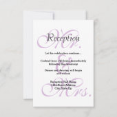 M. & Mme Purple - Invitation à la réception (Devant)