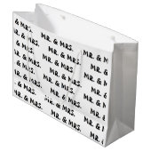 "M. & Mme." Sac Cadeau (Devant Angle)