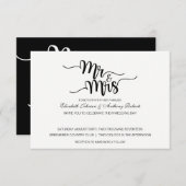 M. & Mme Script | Invitations de mariage modernes (Devant / Derrière)