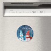 M. & Mme Snowman Aimant personnalisé (In Situ (Lave-vaisselle))