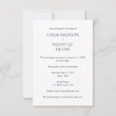 M. & Mme We Eloped Simple Marriage Faire-part (Dos)