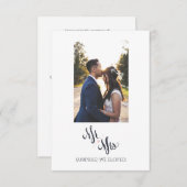 M. & Mme We Eloped Simple Marriage Faire-part (Devant / Derrière)