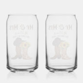 M. Mme Western Mariage Anniversaire Nom de famille (Verso)