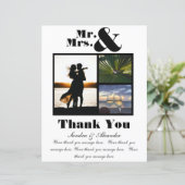 M. Mme White Black Carte de remerciements photo Ma (Debout devant)