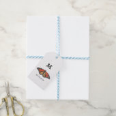 "M"-monarch Cadeaulabel (Met Touw)