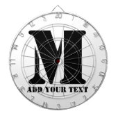 M Monogram Eenvoudig Modern Minimalistisch Geperso Dartbord (Voorkant)