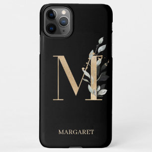 M Monogram Floral Aangepast iPhone 11Pro Max Hoesje