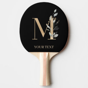 M Monogram Floral Aangepast Tafeltennisbatje