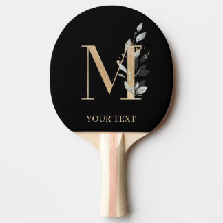 M Monogram Floral Aangepast Tafeltennisbatje