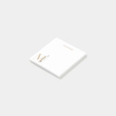 M Monogram Floral Aangepaste notities Post-it® Notes (Schuin)