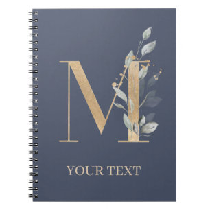 M Monogram Floral Carnet personnalisé