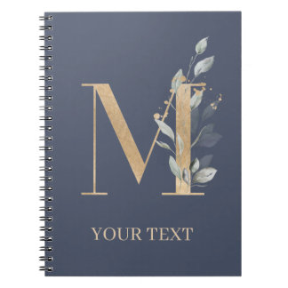 M Monogram Floral Carnet personnalisé