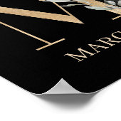 M Monogram Floral Poster personnalisé (Coin)