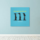 M Monogram Initiaal Bar Bat Mitzvah Sign-In Board Canvas Afdruk (Insitu (Houten vloer))