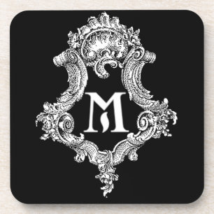 M Monogram Initiaal Bier Onderzetter