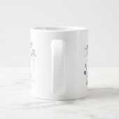 M Monogramme initial Mug vert avec nom (Dos)