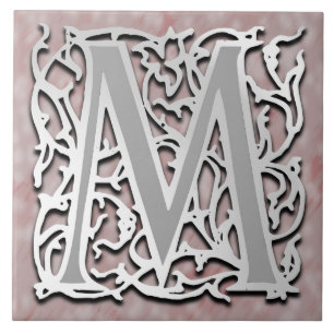 M Monogramme "Pierre d'Argent" Carreaux en céramiq