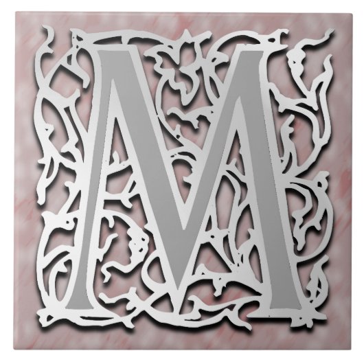 M Monogramme "Pierre d'Argent" Carreaux en céramiq (Devant)