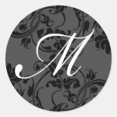M Monogrammes Stickers Mariage initial (Devant)