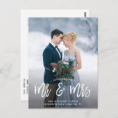 M. & MRS. | Carte postale Faire-part mariage (Devant / Derrière)