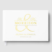 M. Mrs. Photo White Elegant Moderne Mariage Gold (Recto)