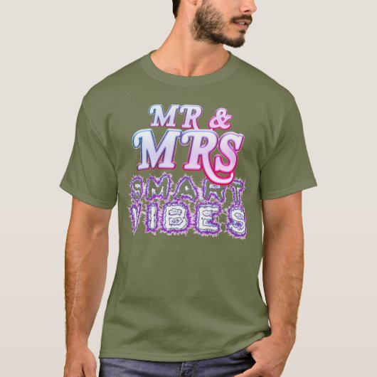 M. & Mrs Smart Vibes Stylish Basic Dark T-Shirt (Devant)