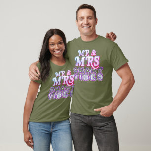M. & Mrs Smart Vibes Stylish Basic Dark T-Shirt