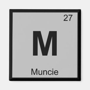 M - Muncie Indiana Chemistry Periodic Table Symbol Magneet
