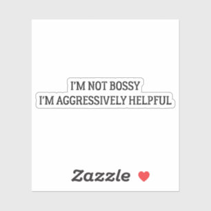 M niet bazig sticker, grappige moeder stickers