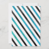 M. ONE-derful Birthday Invitation de noir bleu (Dos)