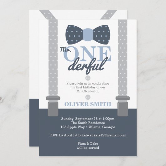 M. ONEderf Invitation à la fête d'anniversaire, Cr (Devant / Derrière)