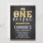 M. Onederful 1er anniversaire Invitation (Devant)
