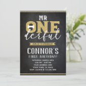 M. Onederful 1er anniversaire Invitation (Debout devant)