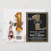 M. Onederful 1er anniversaire Invitation photo (Devant)