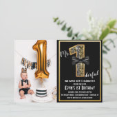 M. Onederful 1er anniversaire Invitation photo (Debout devant)