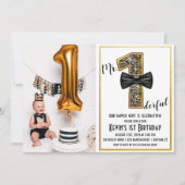 M. Onederful 1er anniversaire Invitation photo (Devant)