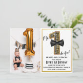 M. Onederful 1er anniversaire Invitation photo (Debout devant)
