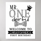 M. ONEderful 1st Birthday Affiche de bienvenue (Devant)