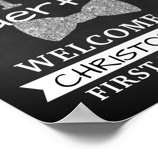 M. ONEderful 1st Birthday Affiche de bienvenue (Coin)