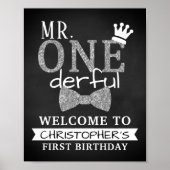 M. ONEderful 1st Birthday Affiche de bienvenue (Devant)