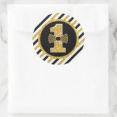 M. ONEderful Anniversaire Stickers ronde Étiquette (Sac)