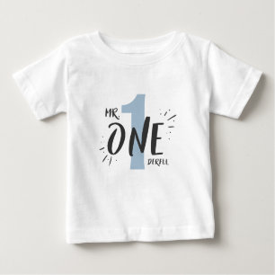 M. Onederful Anniversaire T-shirt Garçon Bébé bleu