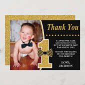 M. ONEderful Birthday Carte de remerciements avec  (Devant / Derrière)